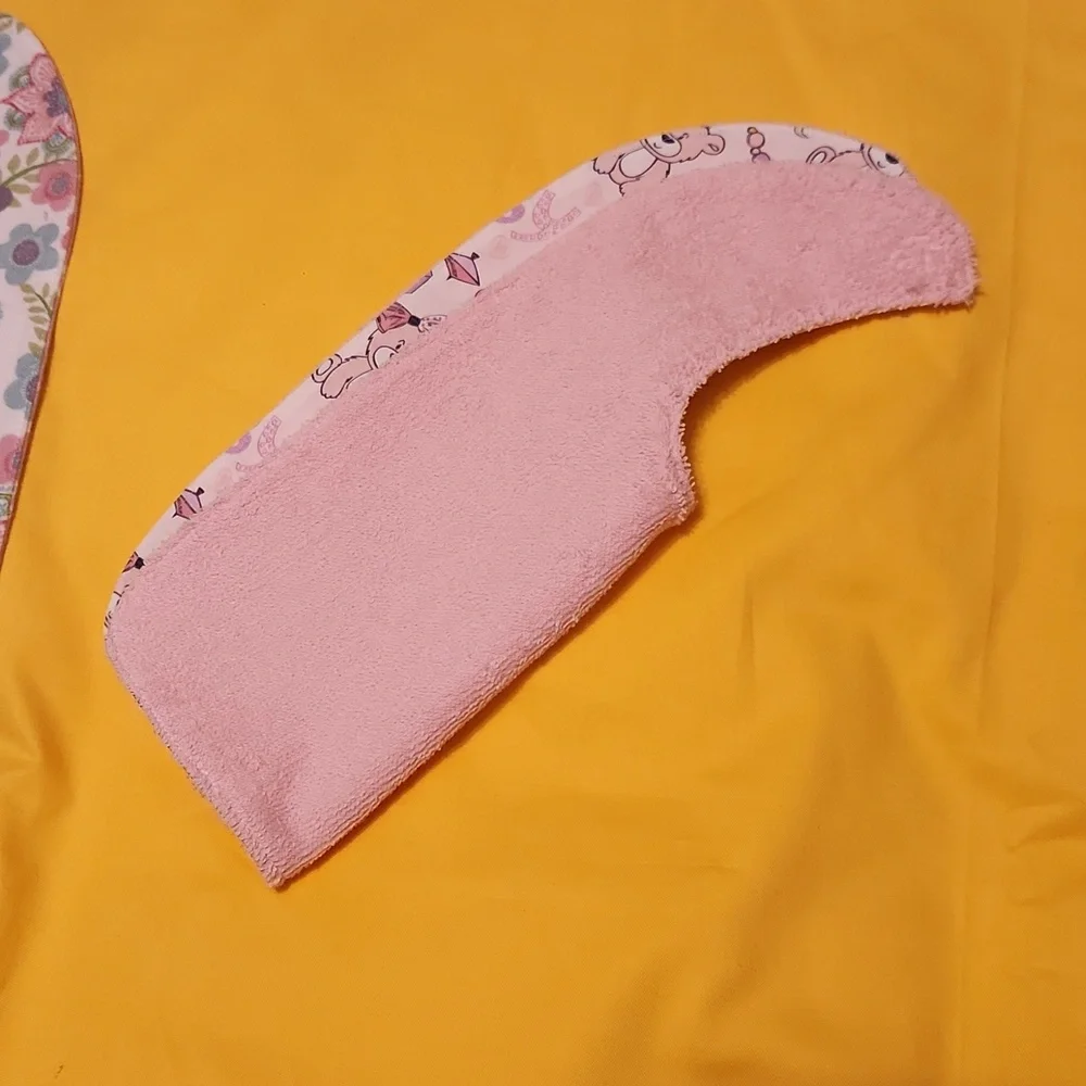 Handmade  Baby Bibs for girls,  set of 3.